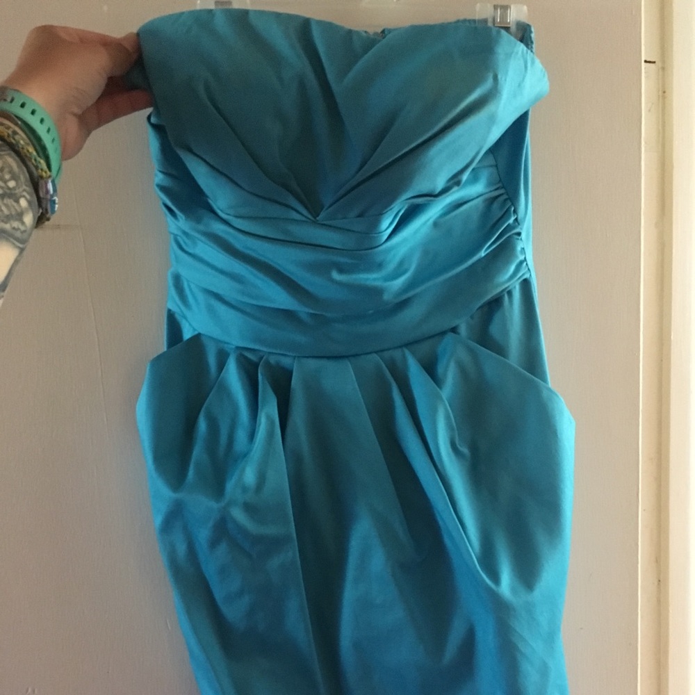 David’s Bridal bridesmaids dress. Teal. Sz 6